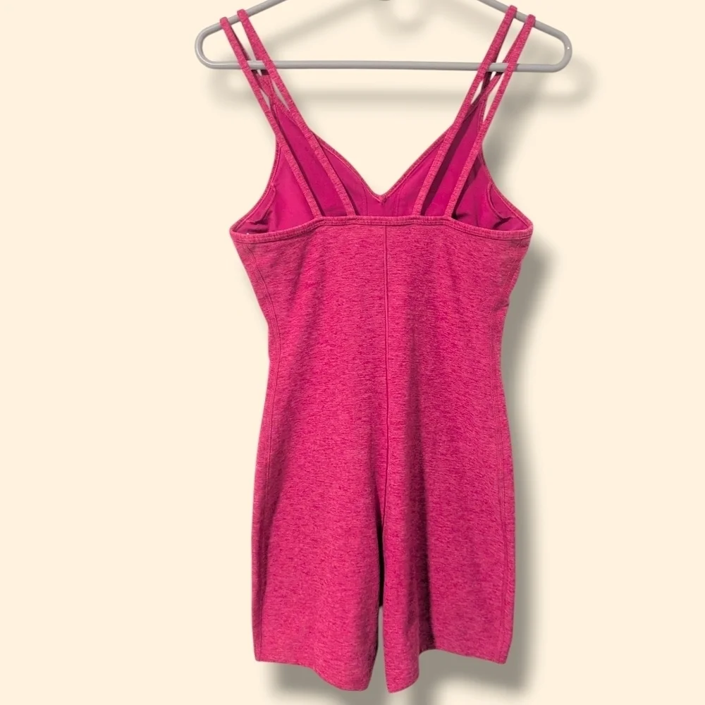 Alo Hot Pink Sleeveless V-Neck Alosoft Suns Out Onesie Romper SM